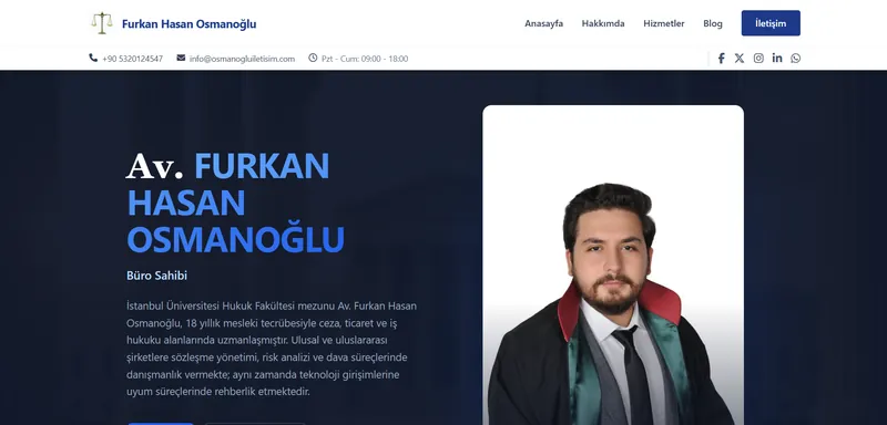 Avukat web sitesi proje gorseli